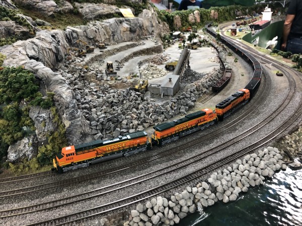 Patterson Quarry produces six to eight gondolas of outbound rock every day or so